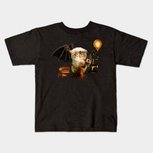 Cute little steampunk owl with sunglasses Kids T-Shirt